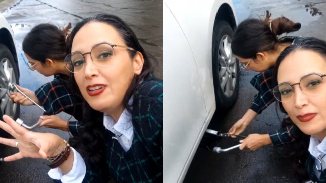 Mujer se queja porque ningún hombre le ayudó a cambiar la llanta de su auto: 