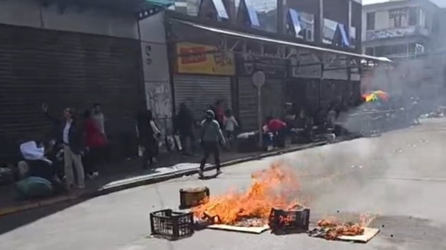 Serios incidentes por desalojo del comercio ambulante en Temuco