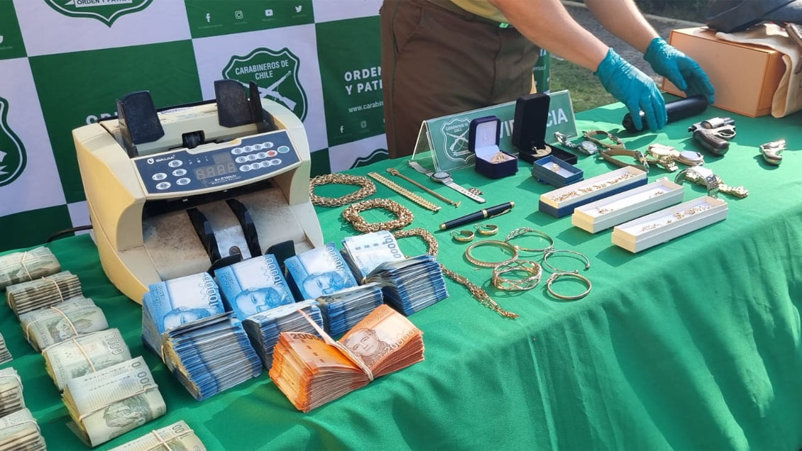 Carabineros desbarató peligrosa banda armada en Quilicura