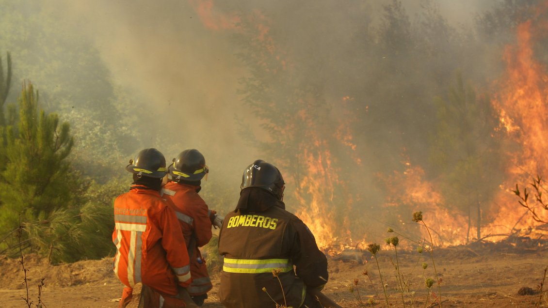 Con helicópteros controlaron incendio que consumió dos hectáreas en Lo Barnechea