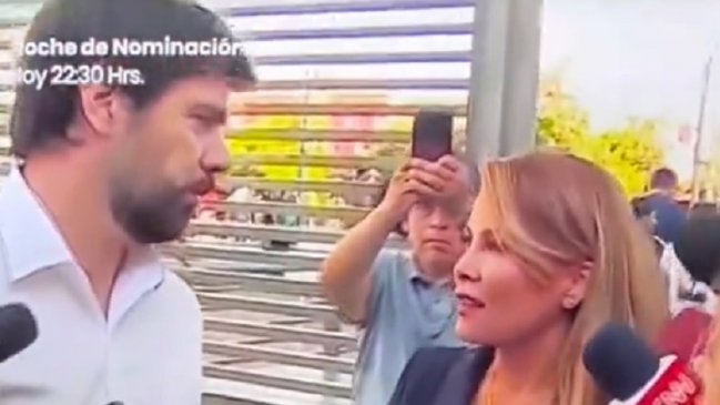Incómodo momento: Cathy Barriga se molestó con Joaquín Lavín Jr. llegando a su formalización