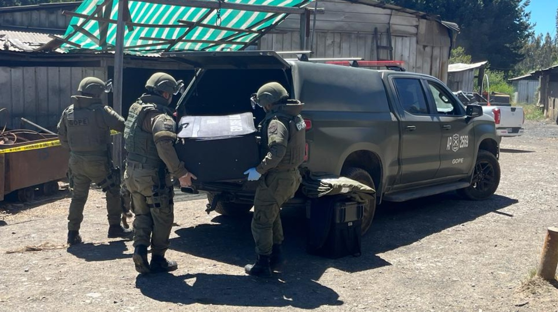 Carabineros incautó dinamita y detonantes eléctricos desde mina en Curanilahue