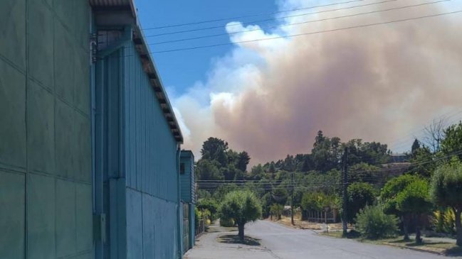 Evacuación preventiva en Lautaro por incendio forestal