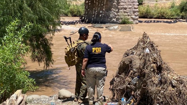 Suspenden búsqueda de Michelle Silva en el río Aconcagua