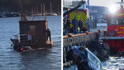   De no creer: Sauna flotante salvó a pasajeros de Tesla que cayó a un fiordo en Noruega 