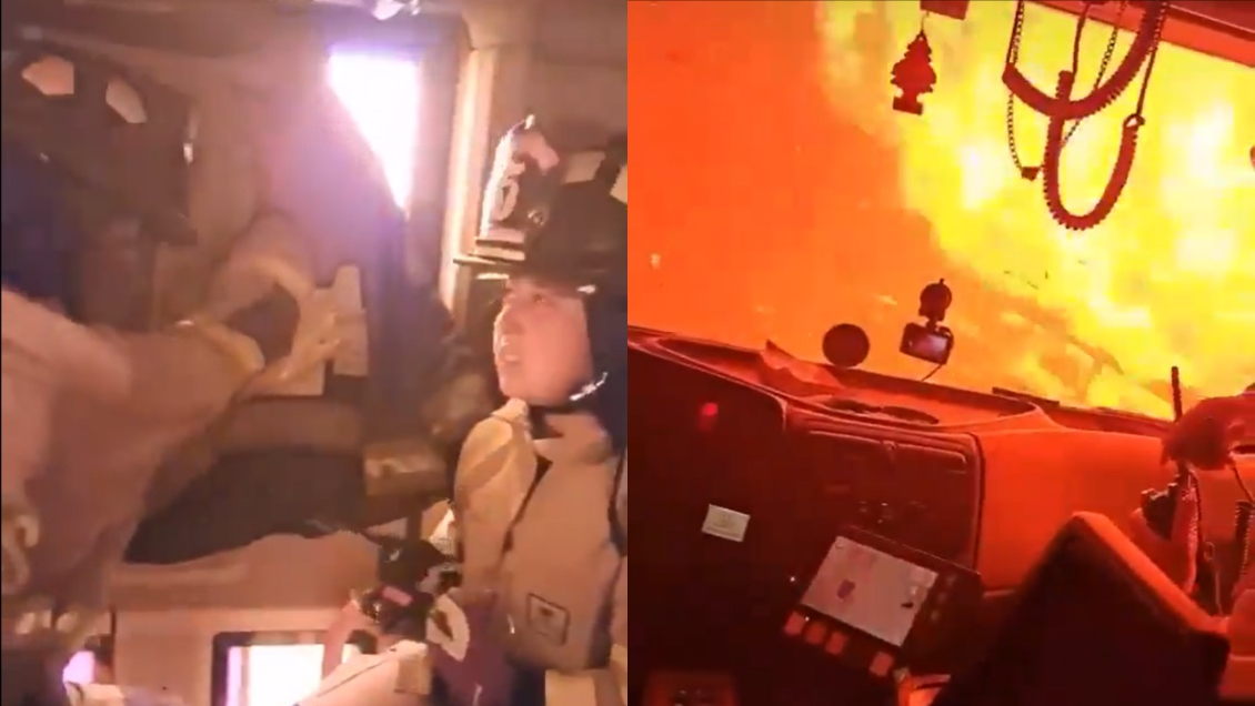 Revelan impactante momento de bomberos en medio de labor contra incendios forestales