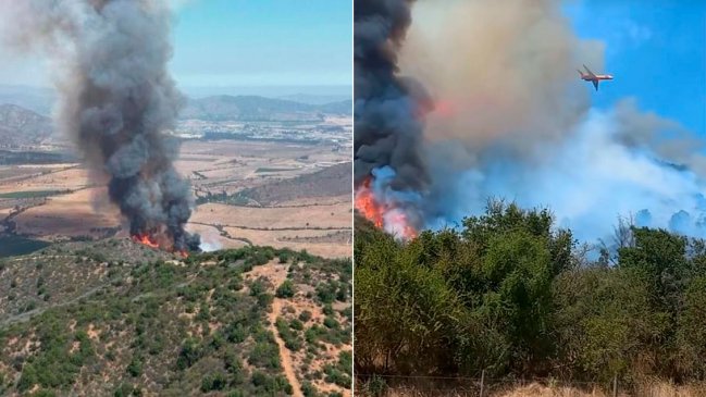 Controlado incendio forestal que había generado alerta roja en Casablanca