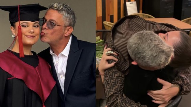 Emocionada hasta las lágrimas: Alejandro Sanz aparece por sorpresa en la graduación de su hija