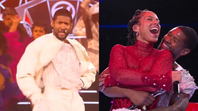   En patines y con Alicia Keys: Así fue el show de Usher en el Super Bowl 2024 