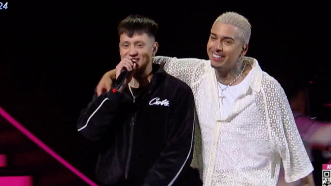 Pura buena onda: Young Cister invitó a Kidd Voodoo a su show en Viña 2024