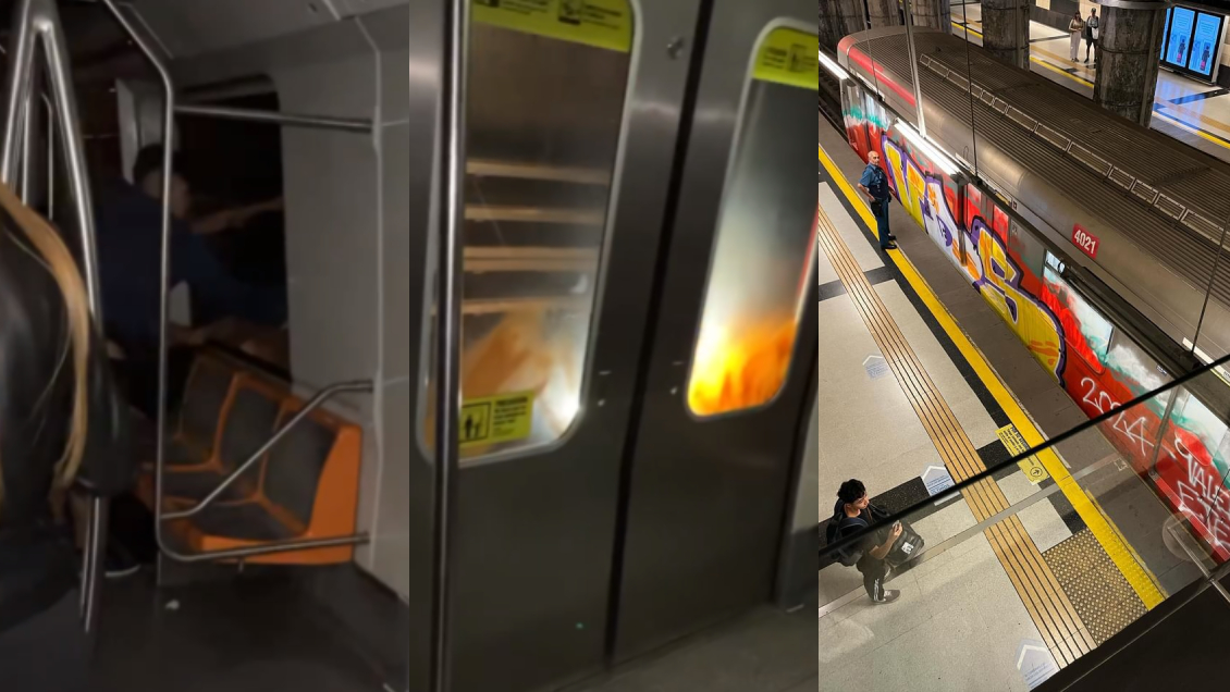 Pánico en el Metro: De nuevo vandalizaron un tren con pasajeros dentro