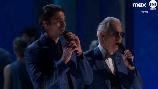  Andrea Bocelli y su hijo Matteo cantaron en los Oscar  