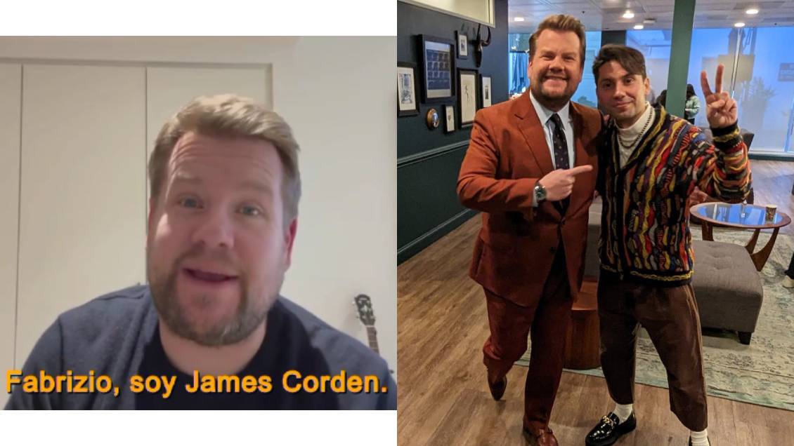 James Corden envió saludo a Fabrizio Copano por su nuevo programa
