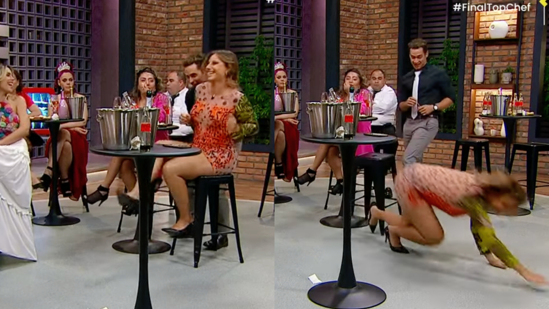 Caída de Trinidad Cerda sacó risas en la final de 