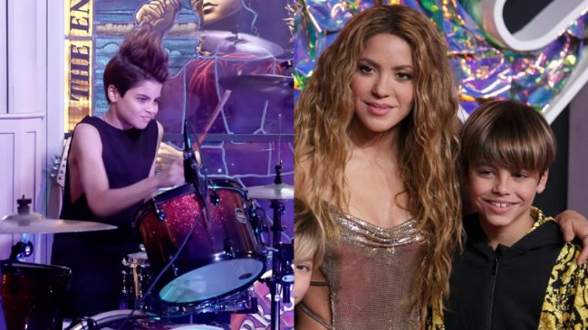 Hijo mayor de Shakira se lució tocando batería en Estados Unidos