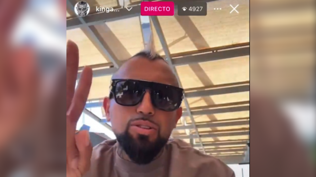 Arturo Vidal cayó redondito en broma durante un live de Instagram