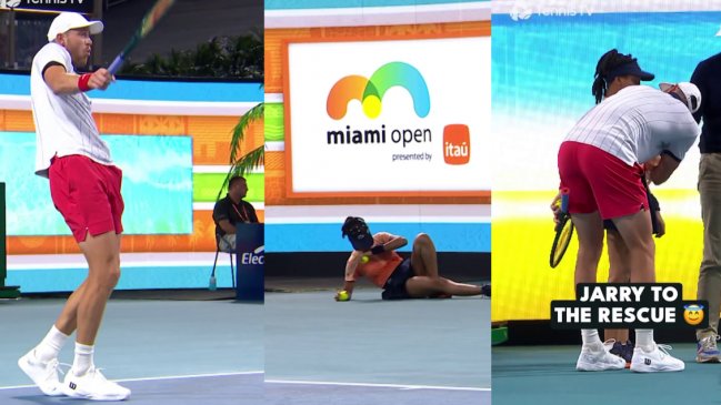 Jarry golpeó accidentalmente a una pasapelota antes del duelo con Medvedev en Miami
