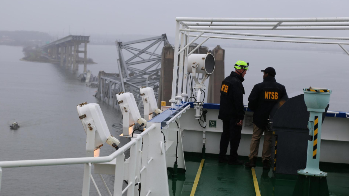 Comenzó la titánica remoción de los escombros del puente de Baltimore