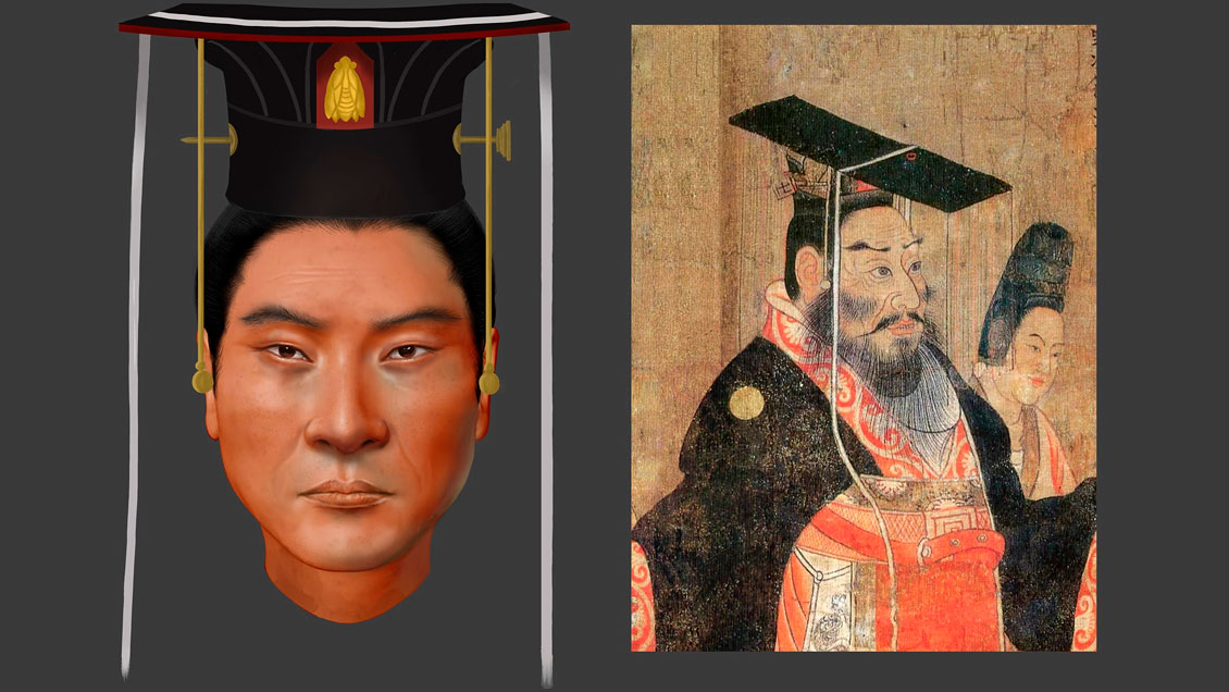 Inédita reconstrucción facial de un emperador chino de hace 1.500 años