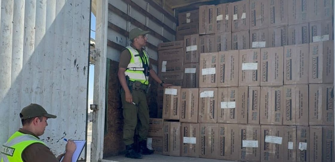 Antofagasta: Carabineros incautó 600 millones en cigarrillos de contrabando