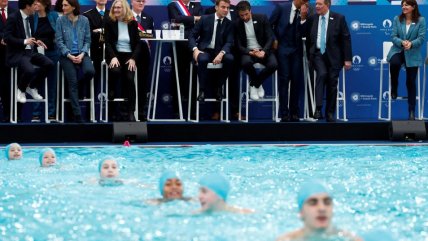   París 2024: Presidente Macron inauguró el Centro Acuático Olímpico 