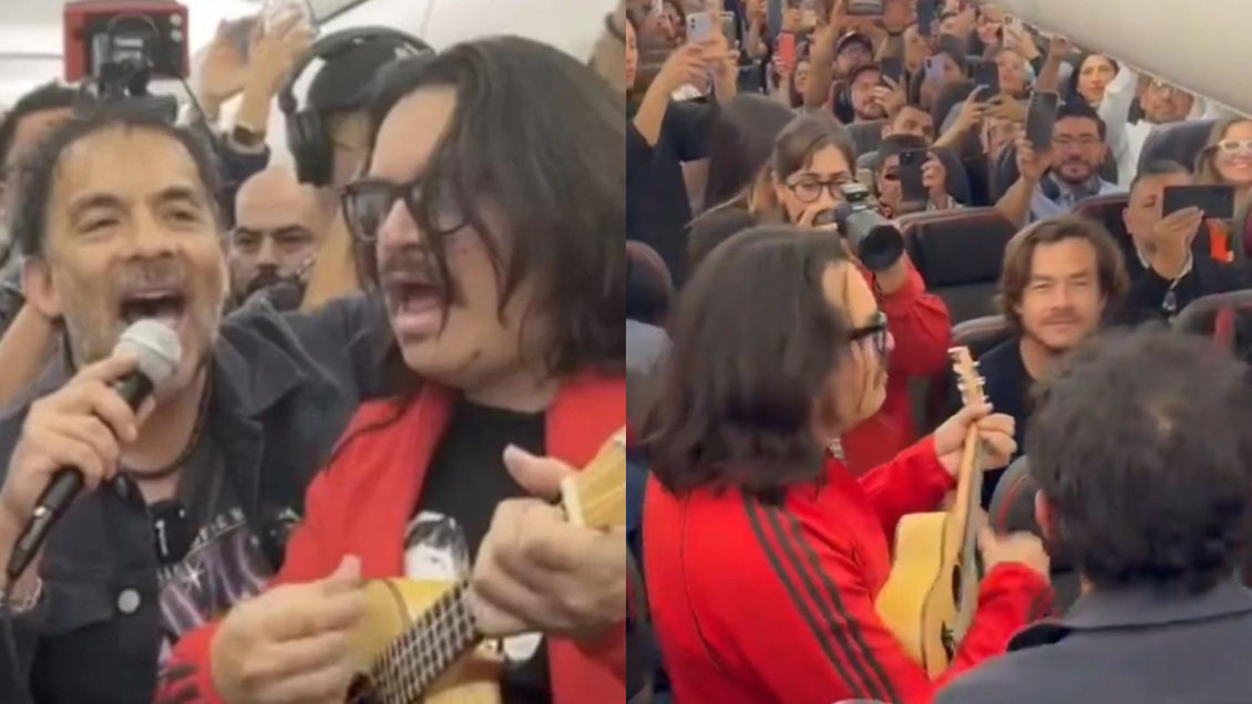 Los Bunkers tocaron en un avión a Iquique: Sorprendieron a pasajeros