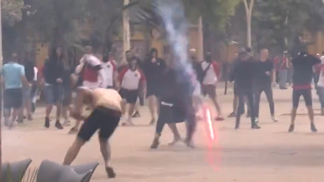 Ultras de Athletic Club y Mallorca se pelearon en la previa de la final de la Copa Del Rey