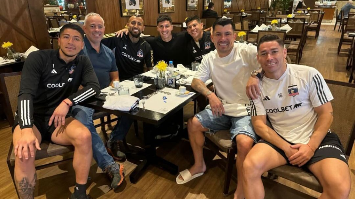 Medel, Felicevich y Vidal se reencontraron en la concentración de Colo Colo