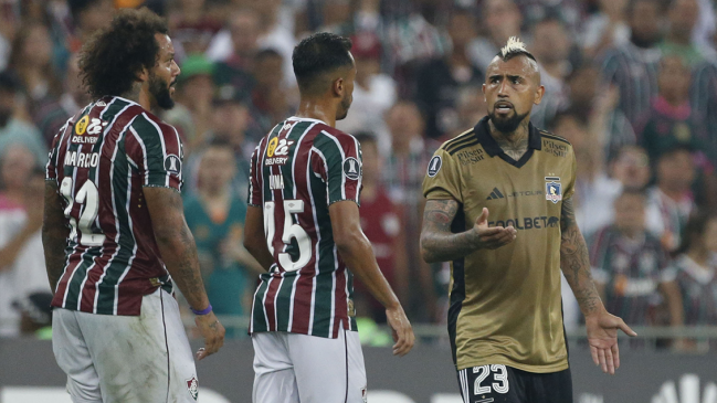 [Video] Los fuertes encontrones de Arturo Vidal y Marcelo en Copa Libertadores