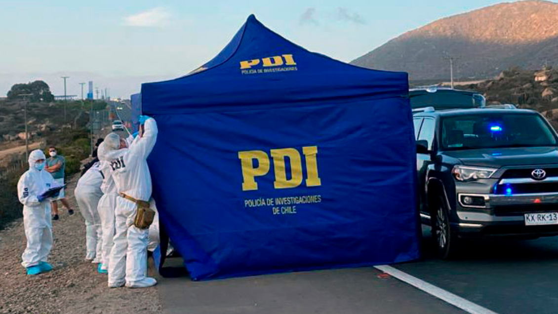 PDI investiga hallazgo de un cuerpo al costado de la carretera en Villa Alemana