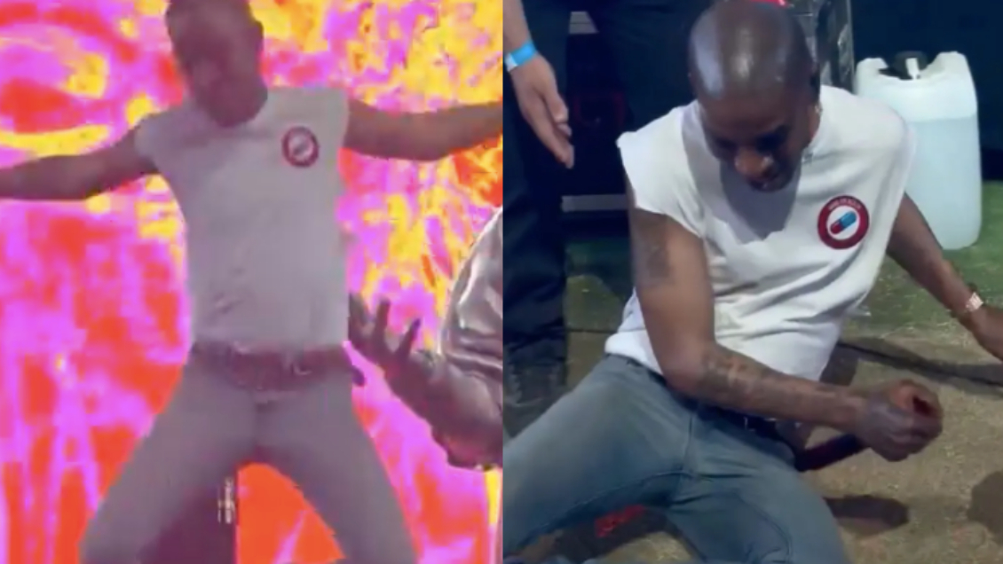 Rapero Kid Cudi se rompió el pie tras saltar del escenario en Festival Coachella