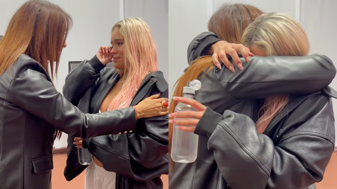 Karol G tuvo un emotivo reencuentro con Myriam Hernández en Chile