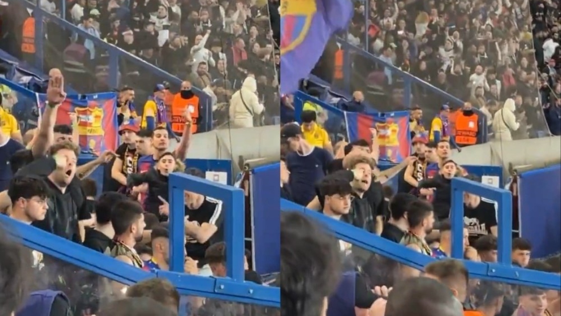 FC Barcelona suspendió a los socios que realizaron el saludo nazi en el Parque de los Príncipes