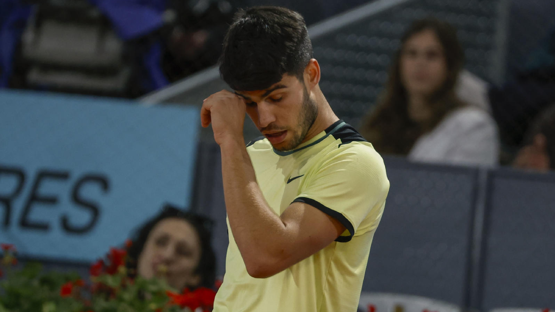 Adiós al bicampeón: Alcaraz cayó en cuartos del Masters 1.000 de Madrid ante Rublev