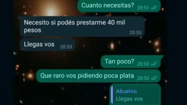 Intentaron estafar a argentino por WhatsApp, pero convenció a los delincuentes de enviarle dinero