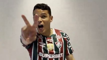   Thiago Silva celebró la victoria de Fluminense ante Colo Colo en la Libertadores 
