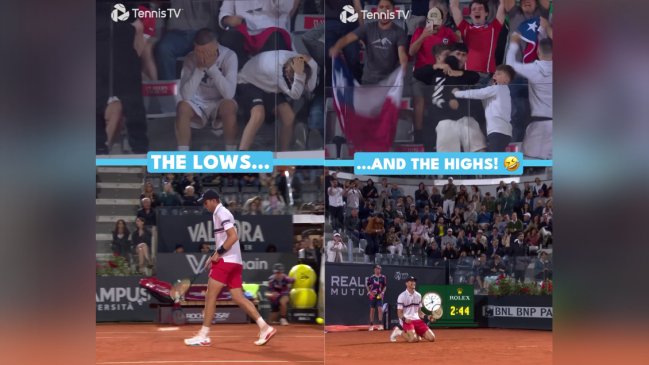 [VIDEO] La emoción de los hinchas en Roma con el triunfazo de Nicolás Jarry