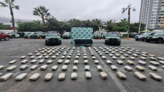 Carabineros incautó cerca de 170 kilos de drogas en Tarapacá