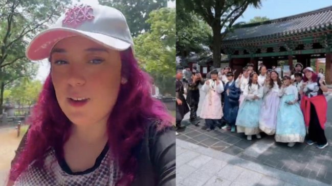 Christell compartió adorable momento al saludar a niños en Corea del Sur