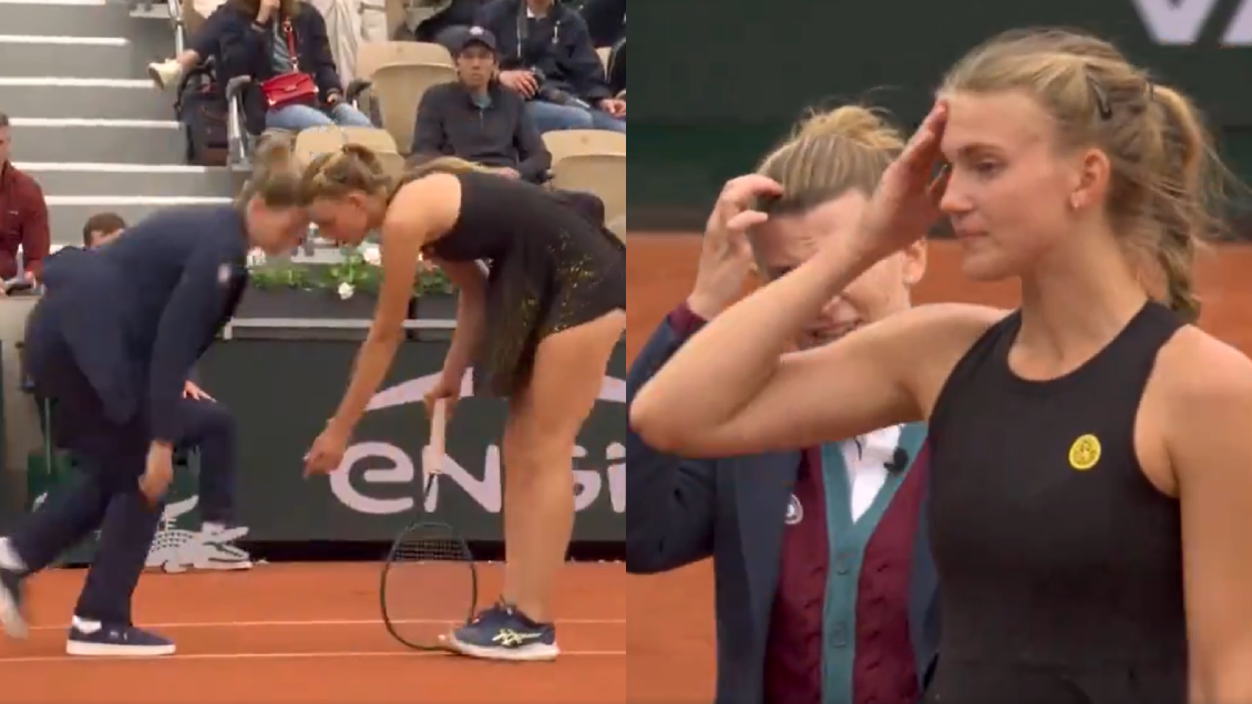 [VIDEO] El llamativo cabezazo entre Julia Avdeeva y la jueza de silla en Roland Garros