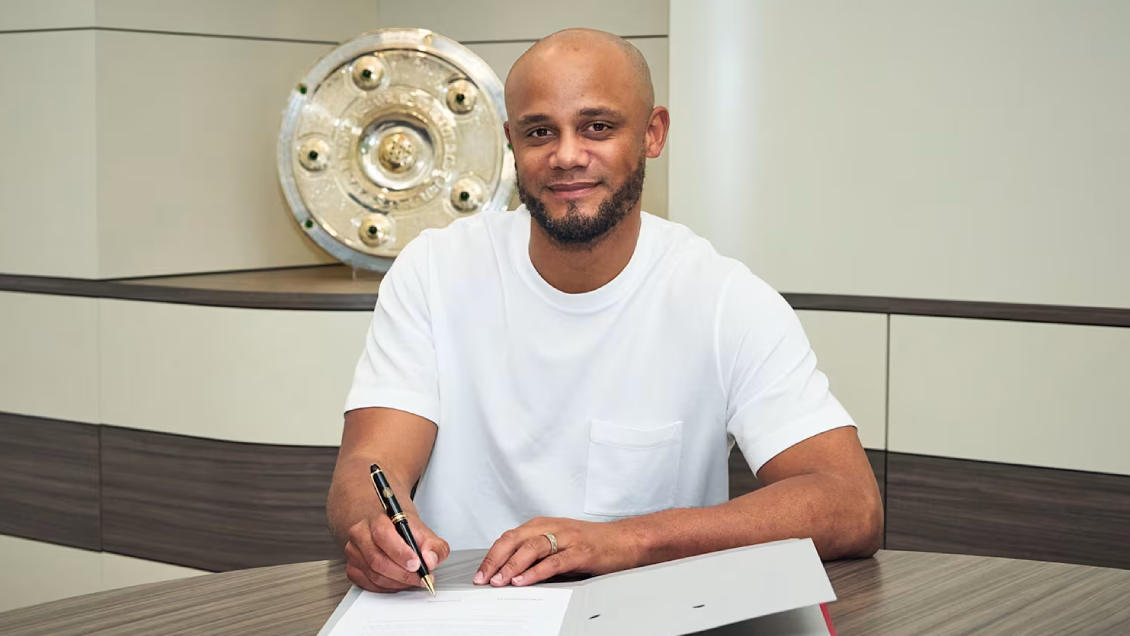 Vincent Kompany firmó como nuevo DT de Bayern Munich hasta 2027