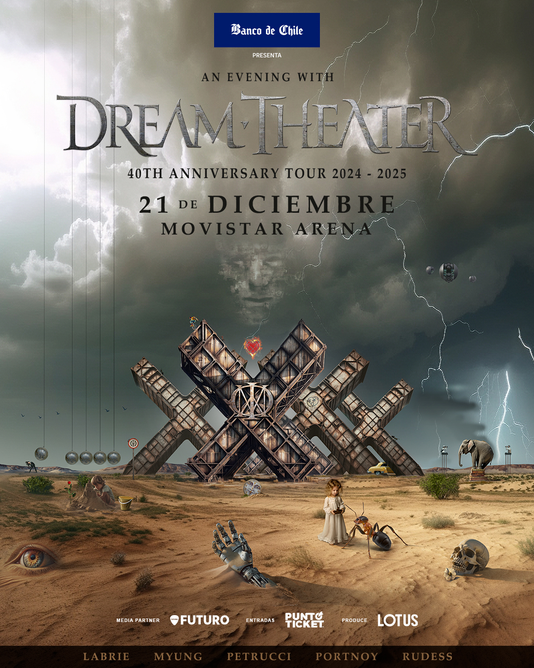 afiche de dream theater en chile este 2024
