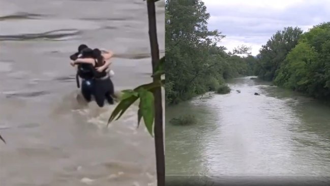   Captan último abrazo entre jóvenes antes de ser arrastrados por río en Italia 