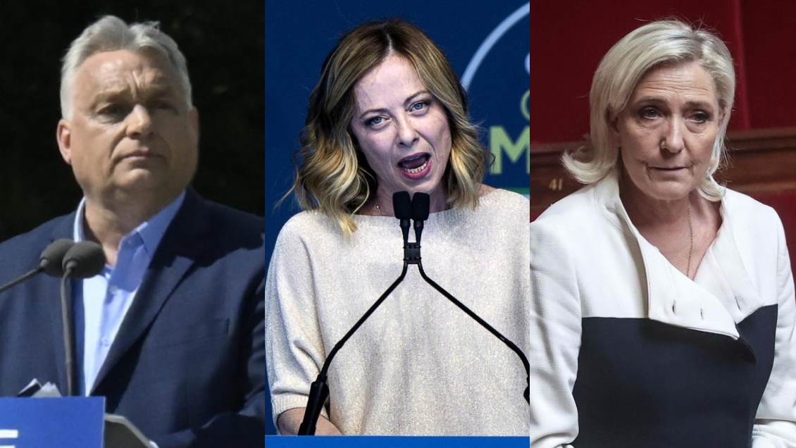 Orbán instó a Meloni y Le Pen a pactar para forjar 