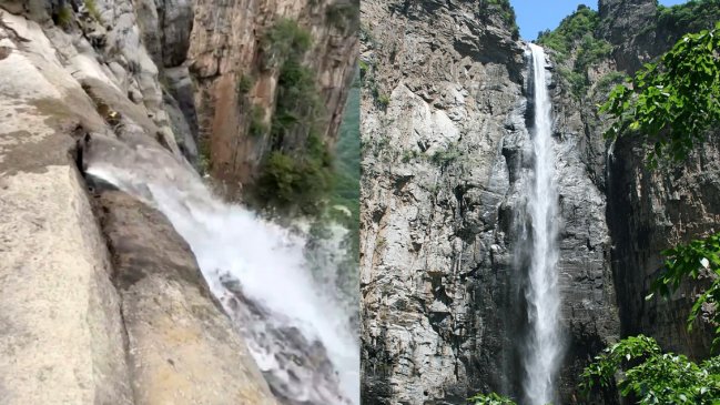   Descubren que cascada más alta de China es abastecida con tuberías de agua 