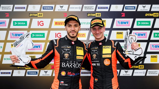   Benjamín Hites y Tim Zimmerman lograron su primer podio en el GT Masters de Alemania 