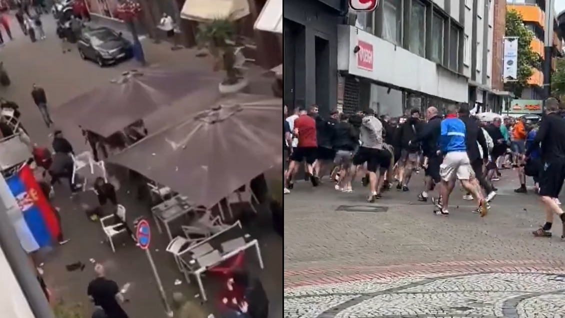 Hinchas serbios y albaneses causaron incidentes con confusa pelea durante la Euro 2024