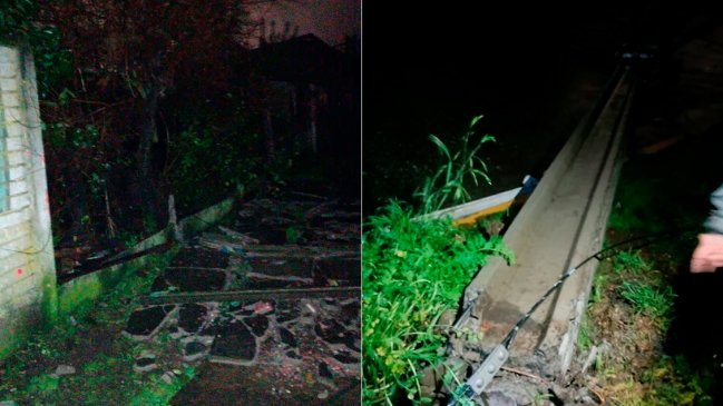 Tromba marina en Penco causó daños en varias viviendas