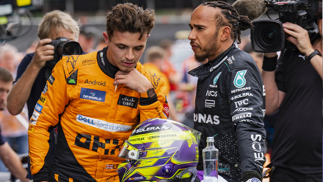 Lando Norris sorprendió a Max Verstappen y saldrá primero en Montmeló