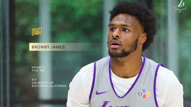   Los Angeles Lakers eligió al hijo de LeBron James en el Draft de la NBA 